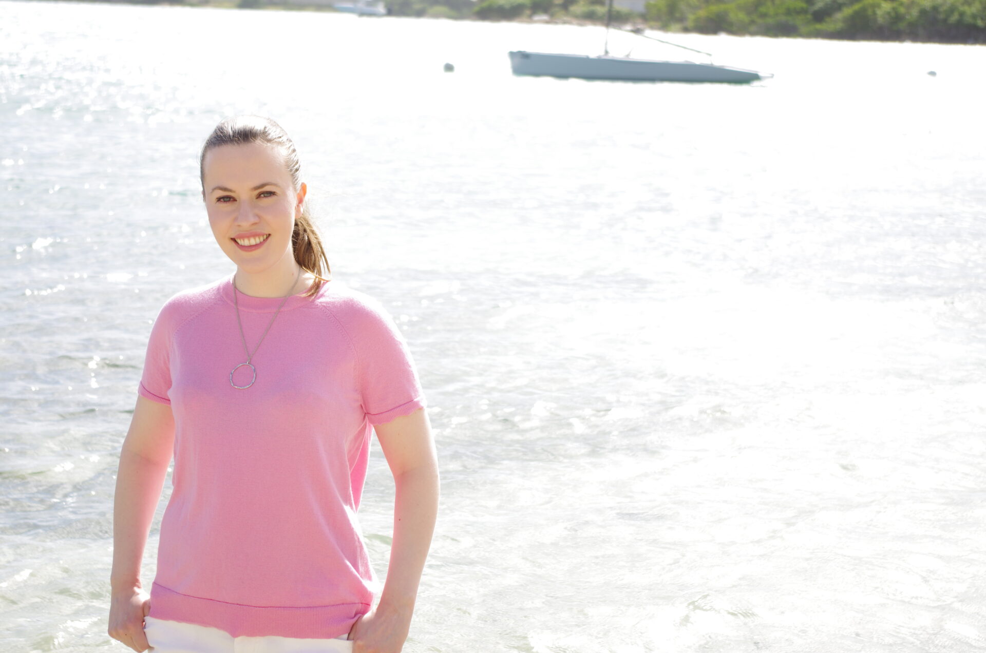 Joie Pink Sweater Nonsuch Bay Antigua